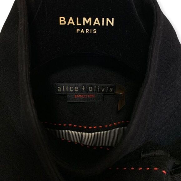 ❤️SOLD❤️Alice+Olivia Silk Bow Embellished Cropped Jacket - Picture 3 of 11